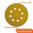 thumbnail image 3 of TOPXUAN Orbital Sander Pads 5 Inch 8 Holes 600 Grit Sanding Disc,Hook and Loop Wet/Dry Gold Replacement Sandpaper,Suitable for Wood,Plastic Grinding and Polishing,Pack of 50, 3 of 6