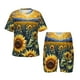 thumbnail image 1 of Balery Starry Sky Moon Sunflower Conjunto de Pijama Infantil de Manga Corta con Estampado – Ropa de Dormir de Algodón Suave-3X-Large, 1 of 6