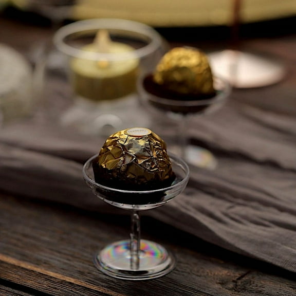 BalsaCircle 12 Clear 2" Mini Champagne Dessert Cups Favor Holders