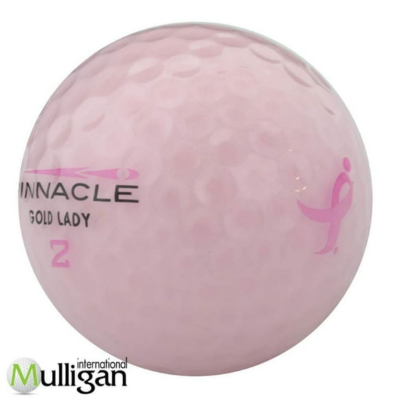 Mulligan - 12 Pinnacle Crystal 5A Recycled Used Golf Balls, Pink