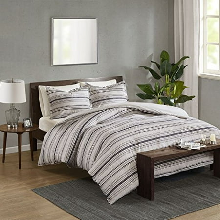 Madison Park Keegan 3 Piece Cotton Printed Duvet Cover Set Indigo