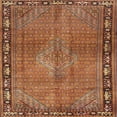 thumbnail image 1 of Ahgly Company Machine Washable Indoor Square Traditional Fire Brick Red Area Rugs, 4' Square, 1 of 7