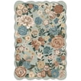 thumbnail image 4 of WIP0NKEN 2x3 Floral Area Rugs Machine Washable Non-Slip Botanical Scalloped Rug for Living Room Bedroom, Modern Farmhouse Floor Mat with Vintage Flowers Pattern, Home Decor Indoor Low Pile Green, 4 of 8