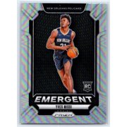 2024-25 Panini Prizm Emergent Prizms Silver Yves Missi #21 Basketball Card