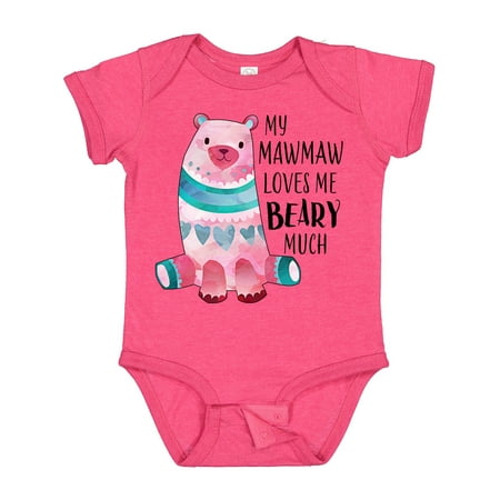 

Inktastic My Mawmaw Loves Me Beary Much with Cute Bear Gift Baby Boy or Baby Girl Bodysuit