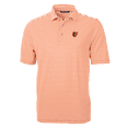 thumbnail image 2 of Men's Cutter & Buck Orange Baltimore Orioles Virtue Eco Pique Stripe Recycled Polo, 2 of 3
