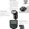 thumbnail image 2 of Godox V850II GN60 2.4G Off 18000s HSS Flash Speedlight Speedlite Built-in 2.4G Wireless X System with 2000mAh Li-ion Battery for Nikon Pentax Olympas DSLR Cameras, 2 of 7