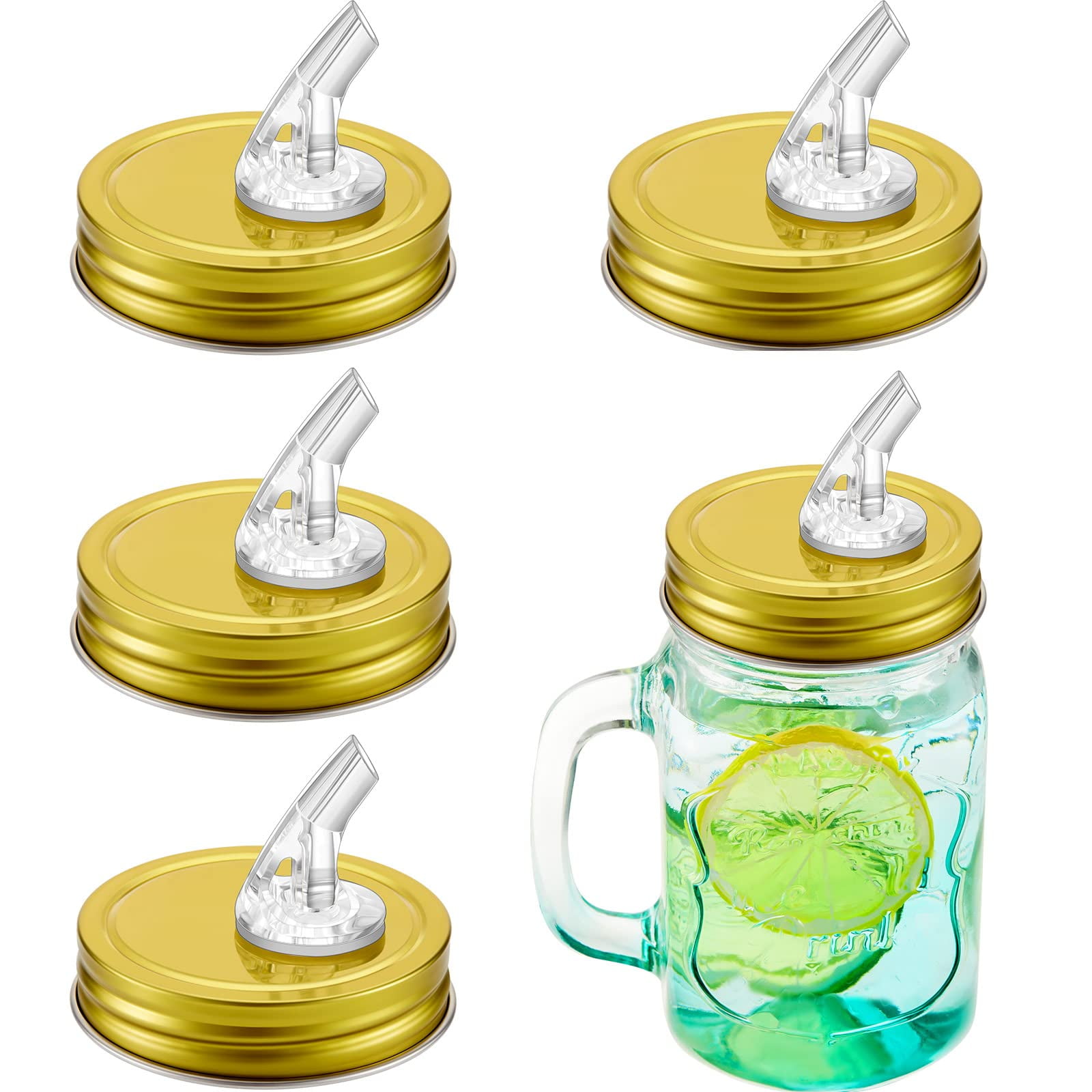 Mason Jar Pour Spouts With Flap Free Flow Mason Jar Spouts That Don't