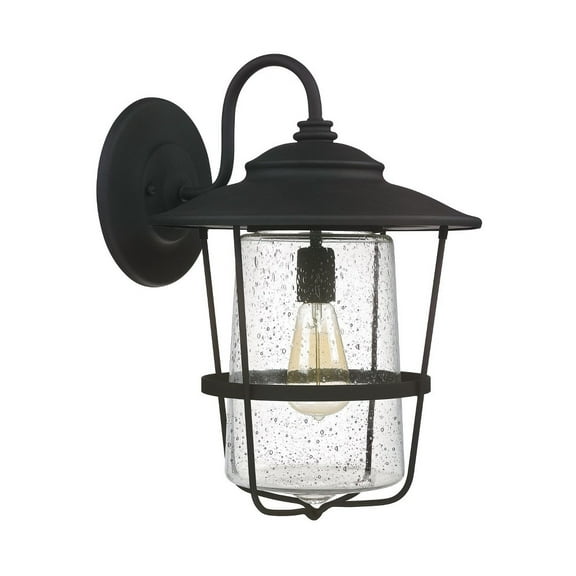 18.5 Inch 1 Light Outdoor Wall Mount In Urban/Industrial Style 13 High By 18.5 Wide-Black Finish Capital Lighting 9603Bk