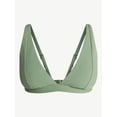 thumbnail image 3 of Time and Tru Women's and Women's Plus Ribbed Triangle Bikini Top, Sizes XS-3X, 3 of 5