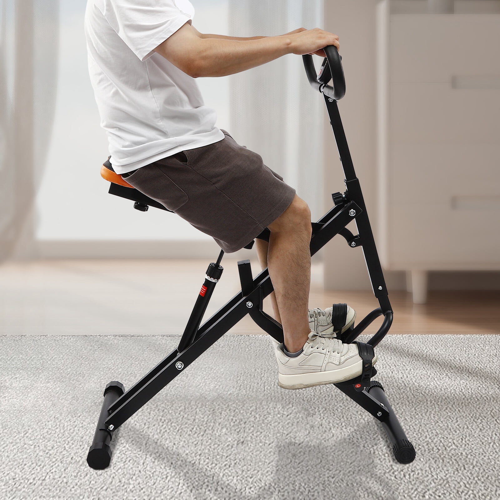 Squat Exercise Equipment for Home Gym Fitness, Handle Height Adjustable, Squat Assist Trainer with LCD Display for Workout