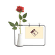 thumbnail image 1 of EsES herida en botella de combustible Botella de decoración de jarrones colgantes de flores rosas artificiales, 1 of 3