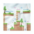 thumbnail image 1 of Arcade Decorative Satin Napkins Set of 4, Gaming Inspired Tile Set Platform 90's Computer Games Coins, Square Fabric Party & Dinner Napkin, 18", Baby Blue Apple Green, by Ambesonne, 1 of 2