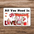 thumbnail image 4 of Letreros de metal retro "Todo lo que necesitas es amor", San Valentín, Gnomo, XOXO, placa de metal de 8 x 12 pulgadas, 4 of 5