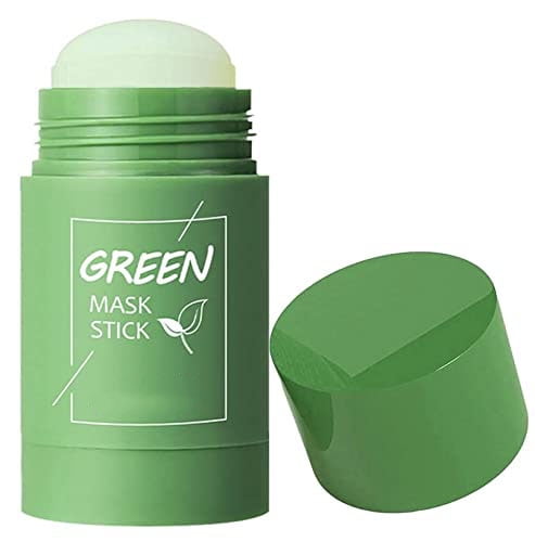 Green Tea Mask Stick for Face, Blackhead Remover with Green Tea Extract, Deep Pore Cleansing, Moisturizing, Skin Brightening, Removes Blackheads for All Skin Types of Men and Women