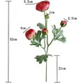 thumbnail image 2 of Artificial Ranunculus Flowers with Real Touch Stem Spray for Home Garden Decoration (White), 2 of 5