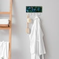 thumbnail image 7 of PhooArto Key Holder for Wall Decorative with 5 Key Hooks, Blue Roses Pattern Rustic Wooden Holders Wall Mount Organizer with Mail Key Rack, Self Adhesive, 7 of 7