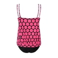 thumbnail image 4 of Roncen Women's Polka Dot Tankini Set - Ruffled Smock Top & Solid High-Waisted Swim Bottom, 4 of 5