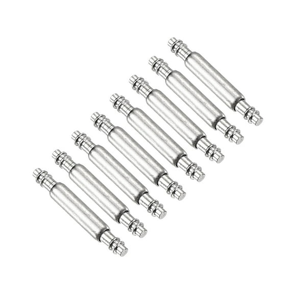 8pack 1.5 x 8mm Watch Spring Bar Pins, Stainless Steel Watch Band Pins, Silver