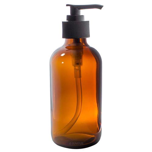 Download Juvitus 8 Oz Amber Boston Round Thick Glass Pump Bottle Label Walmart Com Walmart Com