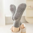 thumbnail image 5 of CPNG CPNG Kid Girls Fuzzy Socks Solid Color Coral Fleece Non Slip Floor Socks Comfy Fluffy Lined and Thickened Short Warm and Lint Free Autumn Winter Socks, 5 of 9