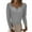 Gray, variant on Fesfesfes Women Sweaters V-Neck Button Long-Sleeve Knitted Sweater Bottoming Shirt Tops Blouse