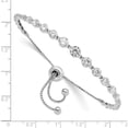 thumbnail image 2 of Sterling Silver Rhodium-Plated Graduated Cz Adjustable 5In-8.75In Bracelet Made In Indonesia qg4180, 2 of 5