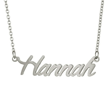Hannah Name Necklace Your Nameplate Stainless Steel Jewelry Valentine Gift