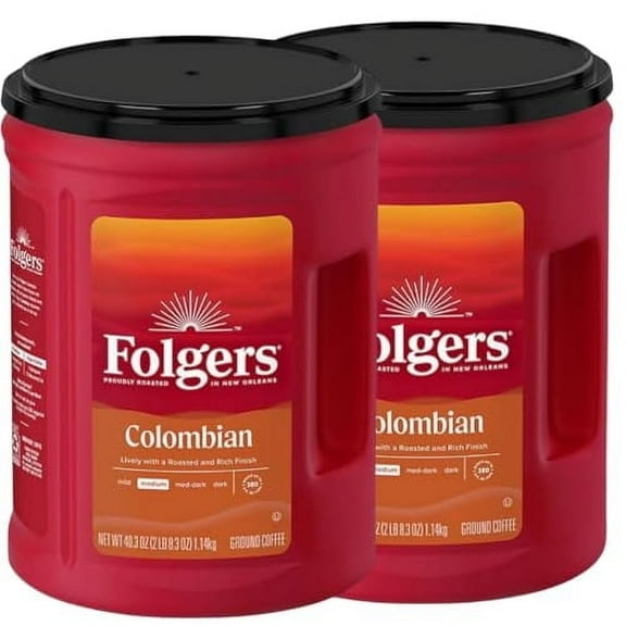 Folgers®' Colombian Coffee medium roast of 40.3 oz each 2 pack