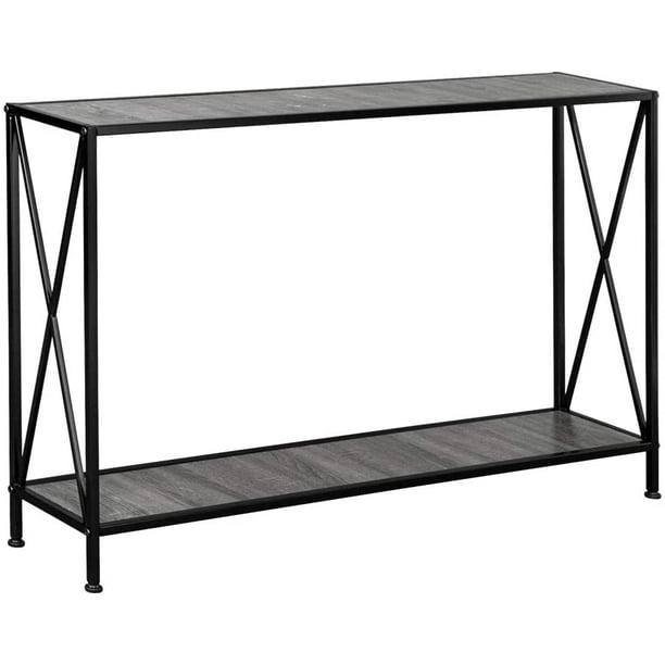 Console Table For Entryway Skinny Long And Narrow Sofa With Storage Shelves Hallway Living Room Foyer Window Farmhouse Mdf Wood Steel Material Black Com Console Table For Entryway Skinny Long, Long Skinny Foyer Table
