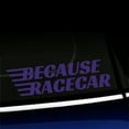 thumbnail image 1 of Because Racecar - Vinyl Decal - Choose Color - [PURPLE], 1 of 1