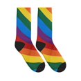 thumbnail image 4 of Athletic Socks Rainbow Pride Flag Sport Running Calf Socks Crew Socks for Men Women, 4 of 7