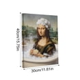 thumbnail image 3 of Mona Lisa Bath Cartoon Art Print Framed Wall Decor, 30X40 Inches Funny Bathroom Artwork, Home Office Decor Gift For S Teens, Unique Art Canvas With Frame, 3 of 4