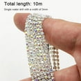 thumbnail image 2 of Rhinestone Enclosed Chain, 3mm, Rhinestone Cut Claw Chain, 10m, AB Color Silver Background, 2 of 5