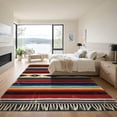 thumbnail image 3 of ODIKA 6'x9' Machine Washable Non-Slip Area Rug, Mexican Multicolor High Traffic Rug, Red, 1116607, 3 of 7