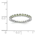 thumbnail image 5 of 925 Sterling Silver Stackable Expressions Peridot Ring Size: 7; for Adults and Teens; for Women and Men, 5 of 5