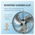 thumbnail image 2 of 16'' Shutter Exhaust Fan 2000 CFM, Aluminum Wall Mount Attic Fan, High-Speed AC Motor Ventilation for Garage, Greenhouse, Shed, Shop, FCC Listed, 2 of 5