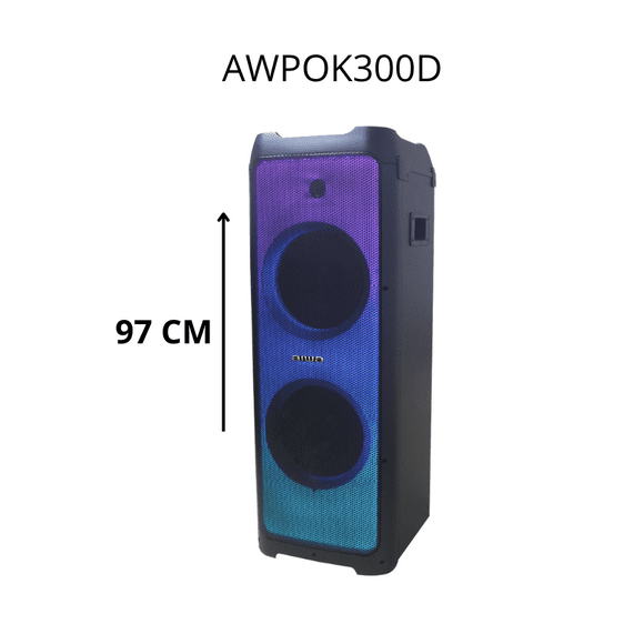 Bocina Aiwa Bocina/ Baffle 3000w FLAME LINE EFECTO CONSOLA DJ (AWPOK300D)