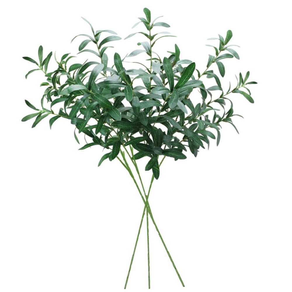 3pcs Artificial Olive Branches for Vases Greenery Stems , Fake