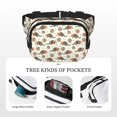 thumbnail image 5 of Honeii Colorful Armadillos1 Print Square Double Layer Waist Bag,Waist Belt Bag Fashion Fanny Women and Men,For Travel Running Hiking Walking, 5 of 9