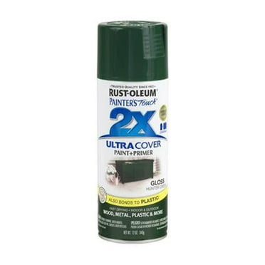 Rust-Oleum Painter's Touch 2X Ultra Cover Gloss Hunter Green Paint Primer Spray Paint 12 oz