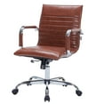 thumbnail image 4 of LeisureMod Harris Modern Adjustable Swivel Leather Task Office Chair with Tilt and Ergonomic Design, Dark Brown, 4 of 9