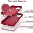 thumbnail image 3 of Liquid Silicone Case for iPhone 11 (6.1''), [Scratch-Resistant, Anti-Fingerprint, Shockproof] Protective Slim Fit Phone Case, 4-Layer Cover with Microfiber Lining, Silky-Soft Touch, Red, 3 of 14