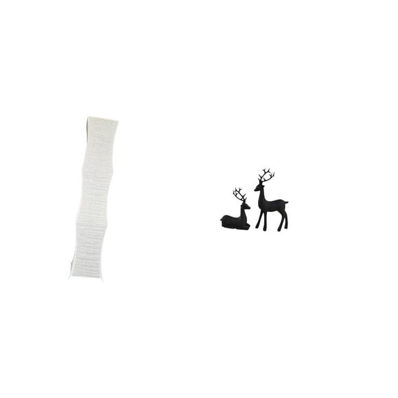 Pantalla de lámpara de pie de papel para sala de estar con estatua de , figura de reno de resina, decoración de mesa y cubierta de lámpara
