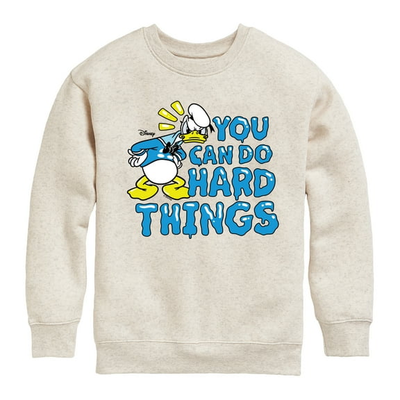 Disney - You Can Do Hard Things - Youth Crewneck Fleece Sweatshirt