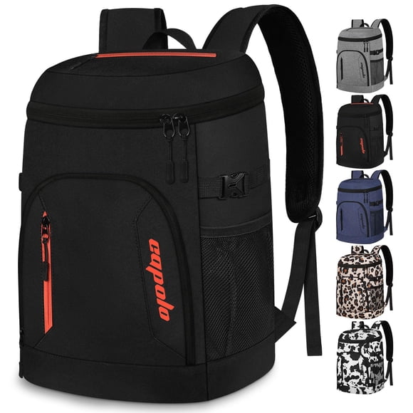 Mochila Térmica Capolo para 30 Latas, Aislada e Impermeable Negra