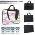 thumbnail image 6 of YFYANG 15.6 inch Universal Laptop Bag Oxford Cloth Laptop Sleeve, Multi-functional Abstract Watercolor Geometric Line Texture Pattern Notebook Computer Messenger Bag Handbag, 6 of 8