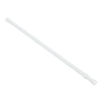 Tension Curtain Rod, Adjustable 39 to 75 inches, 0.51" Dia White Spring Tension Rod No Drilling Expandable Tension Rod