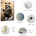 thumbnail image 5 of ZHONGYUTONG Funny Bathroom Wall Art Raccoon Reading Newspaper on Toilet Poster Prints Cute Animal Canvas Picture for Toilet Restroom Wall Decor Framed (24.00" x 36.00"), 5 of 6