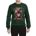thumbnail image 3 of My Favorite Breed is The One In Need | Colorful Labrador Dog | Dean Russo Art Animal Lover Unisex Crewneck Sweatshirt, Forest Green, S, 3 of 5